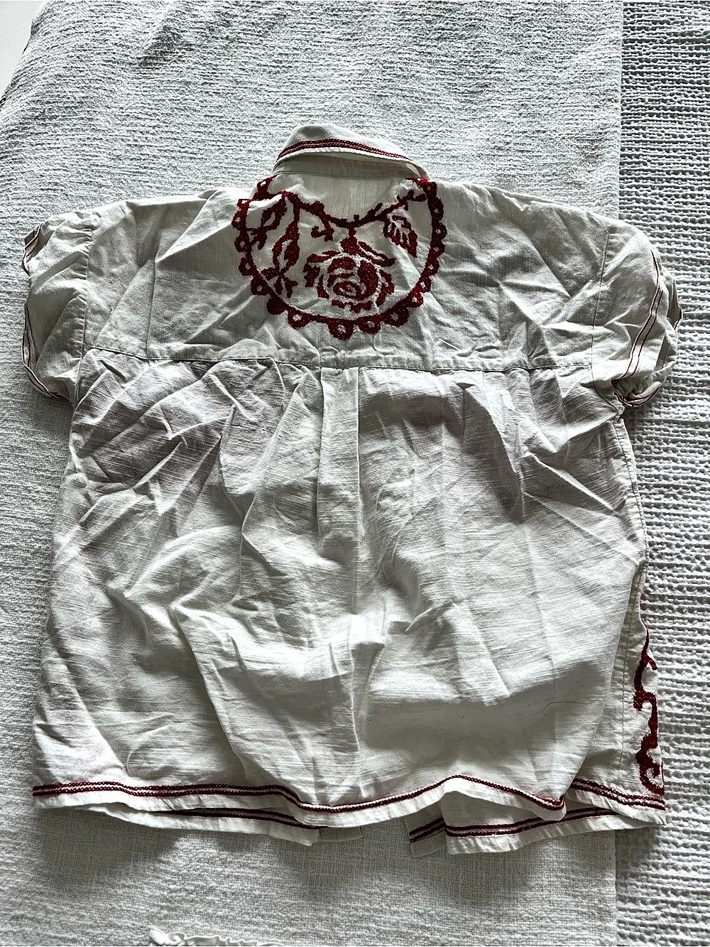 Free People Embroidered Matching Set in White & Red - Picture 3 of 5